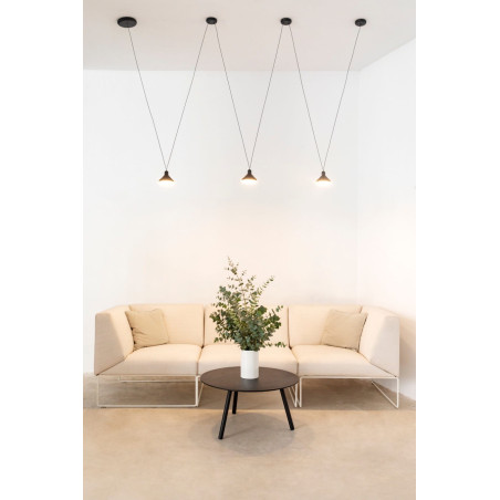 Lampe Design suspendue ANTARES LED 24W 3000K - noir / blanc