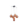 Suspension luminaire AMBER MILANO 5 5xG9 - cuivre