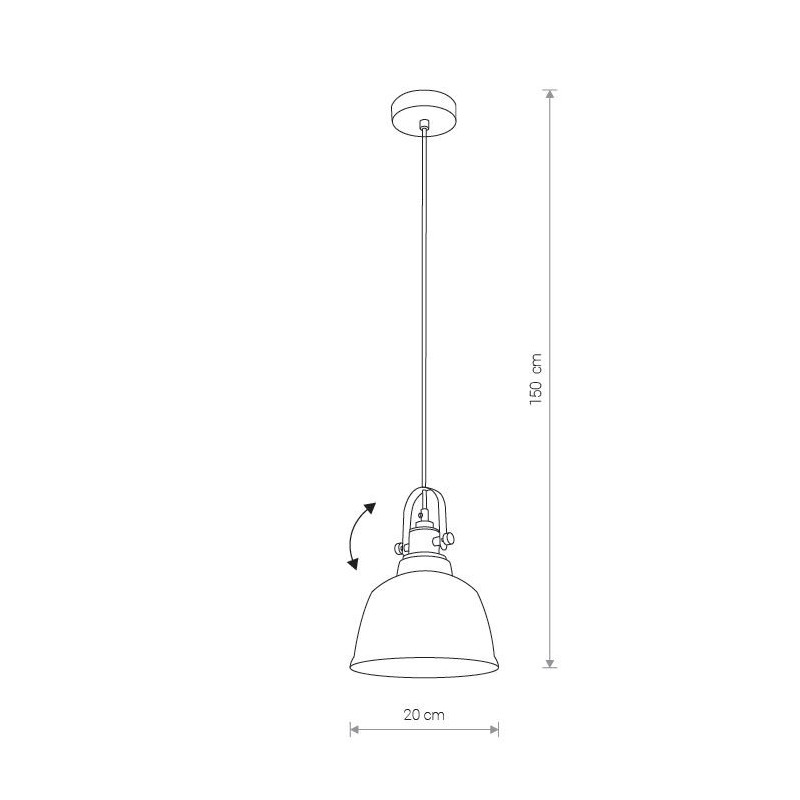 Lampe Suspendue industrielle AMALFI E27 - or