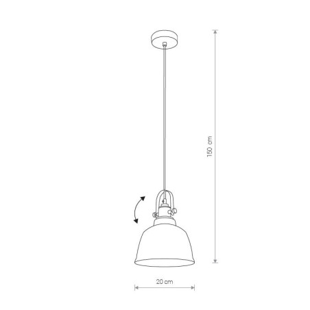 Lampe Suspendue industrielle AMALFI E27 - or