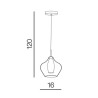 Lampe Suspendue design AMBER MILANO 1 G9 - cuivre