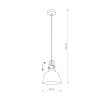 Suspension industrielle Design AMALFI E27 - argent