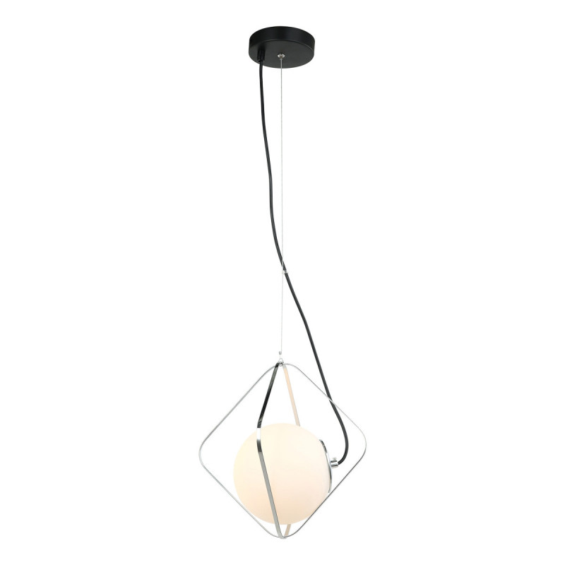 Suspension luminaire design CANTO E27 - chrome / noir