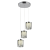 Lampe suspendue CANTOS 3 LED 3x6W 4000K - chrome Cristal