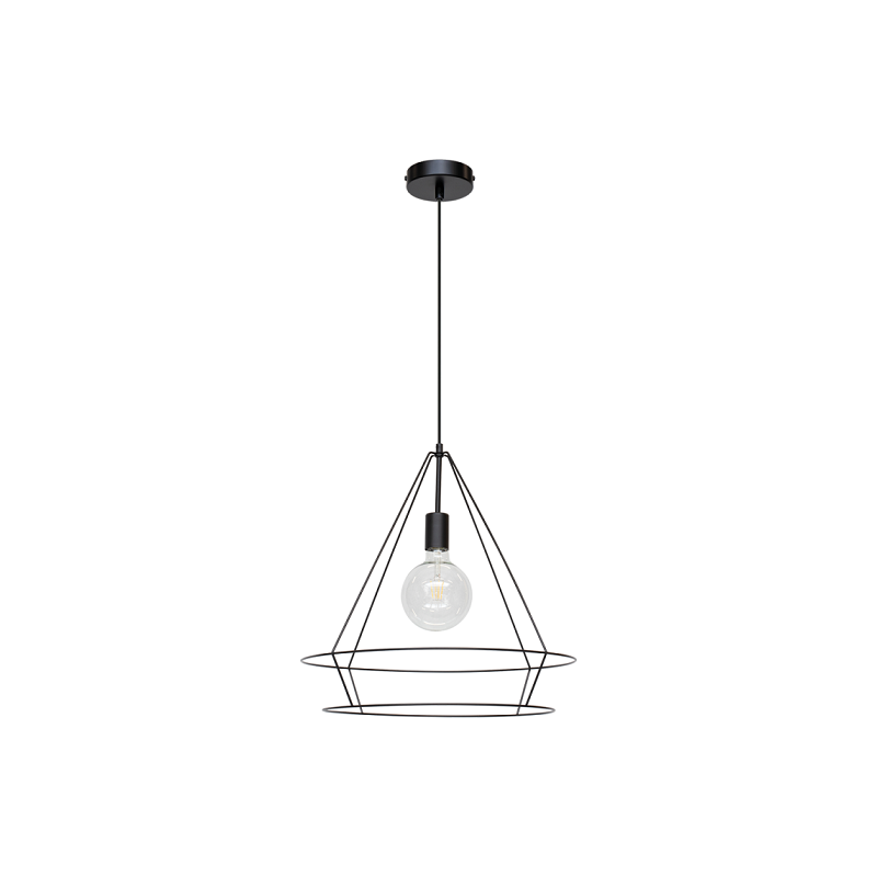 Lampe Suspendue design CASA TRIANGO E27 - noir