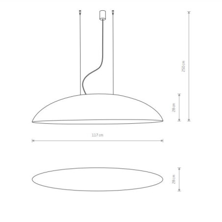 Suspension luminaire design CANOE 5xE27 - noir / or