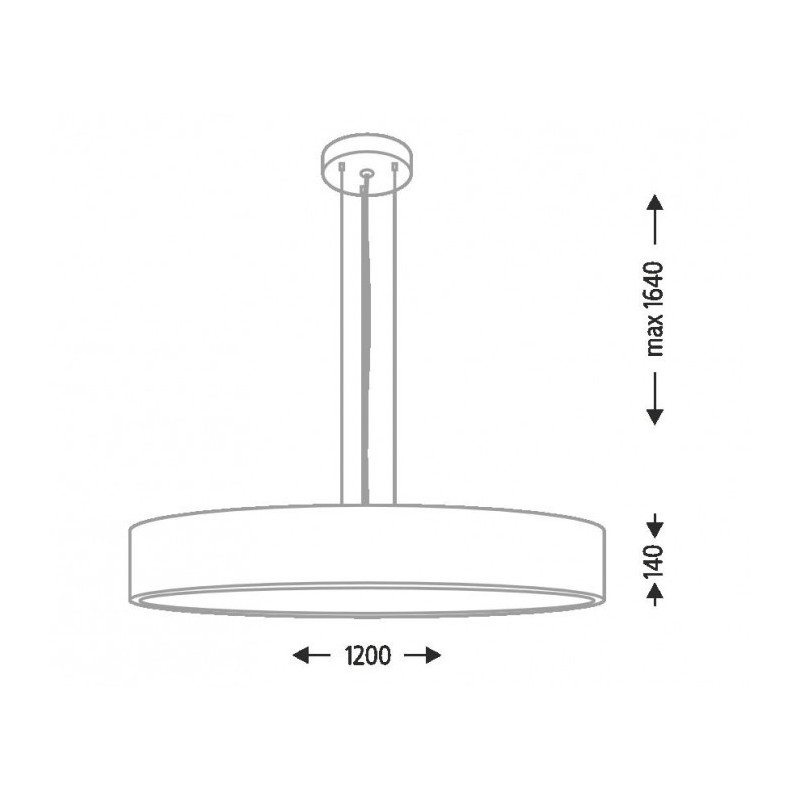 Lampe Suspendue avec abat-jour BUNGO 7555 16xE27 - blanc