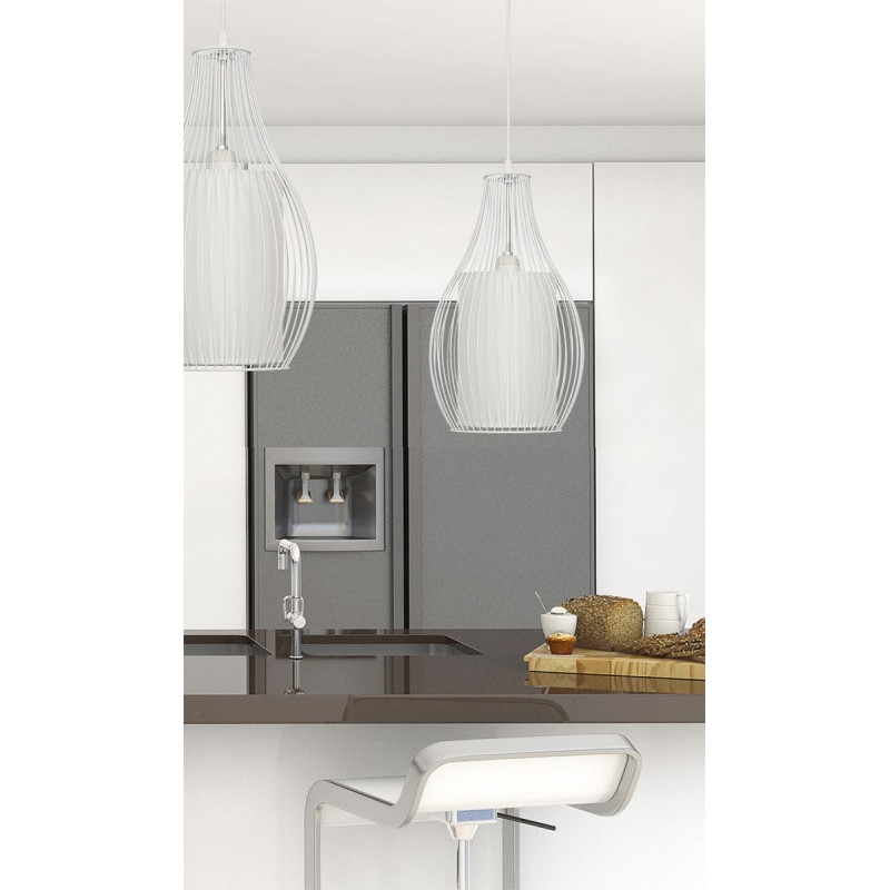 Suspension design CAMILLA E27 - blanc