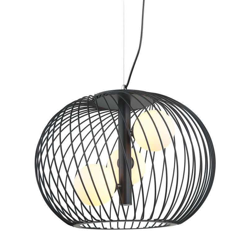 Suspension luminaire design CLARISA 3xG9 25W - noir