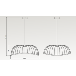 Luminaire Design suspendue CELESTE LED 40W 3000K - blanc