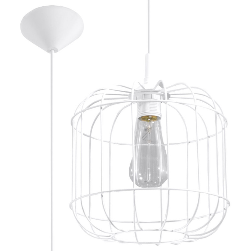 Lampe Suspendue industrielle CELTA E27 - blanc