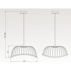 Luminaire Design suspendue CELESTE LED 30W 3000K - blanc