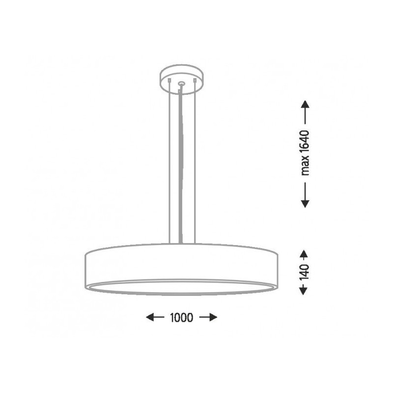 Lampe Suspendue avec abat-jou BUNGO 7552 12xE27 - blanc