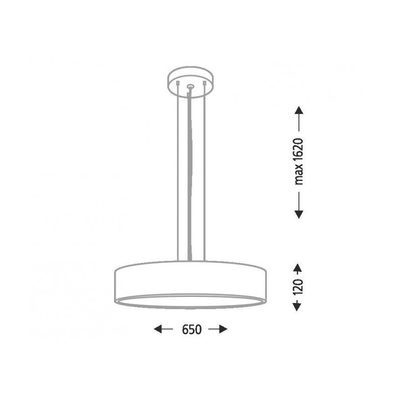 Lampe Suspendue avec abat-jour BUNGO 7546 7xE27 - blanc