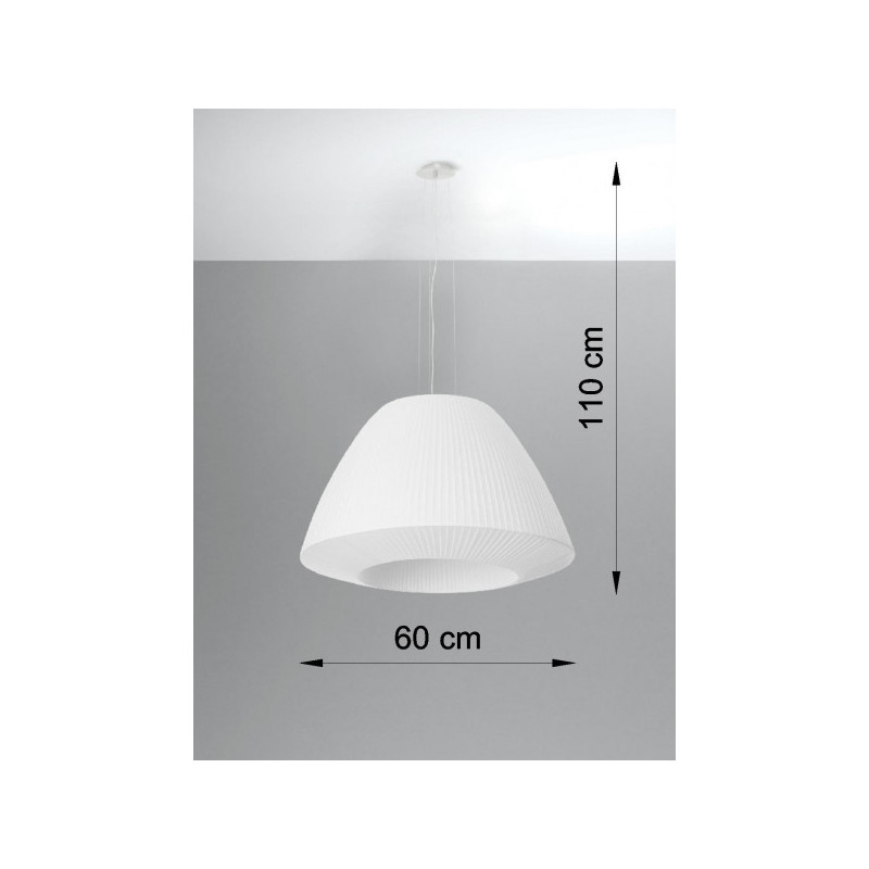 Suspension luminaire BELLA 60cm 3xE27 - blanc