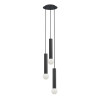 Suspension luminaire design BATON 3xE27 - noir