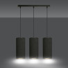 Suspension luminaire design BENTE 3 NOIR 3xE27 - noir