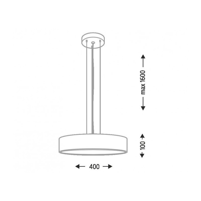 Lampe Suspendue avec abat-jou BUNGO 7543 3xE27 - blanc