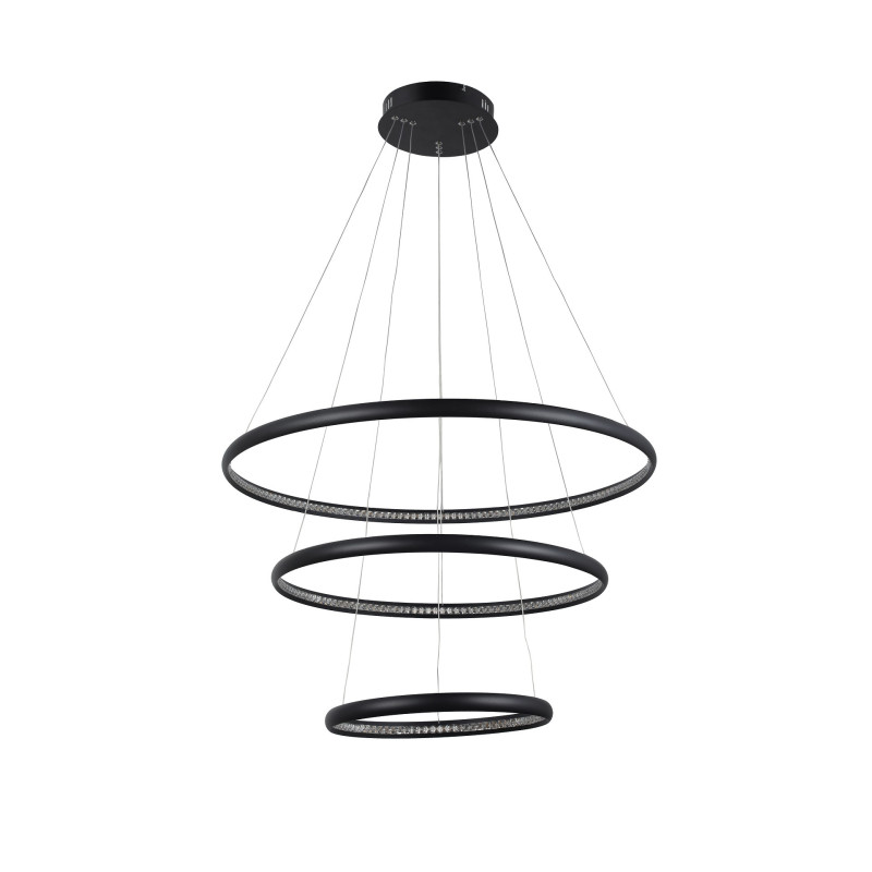 Lampe Design suspendue BRIGHTON 3 LED 55W 3000K - noir