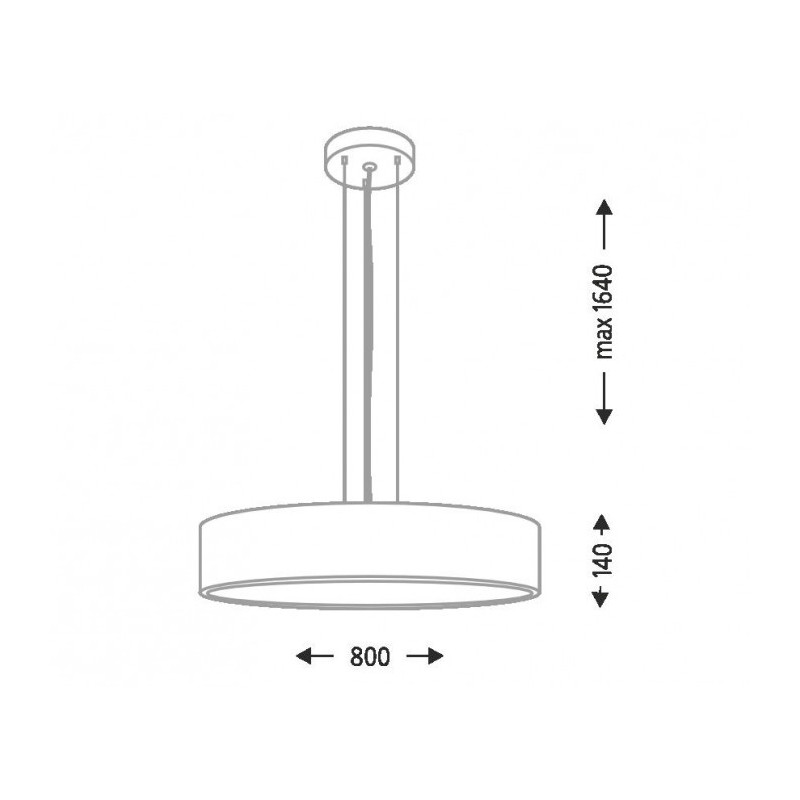 Lampe Suspendue avec abat-jou BUNGO 5518 9xE27 - noir