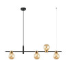 Suspension design BLETTER 4xG9 - noir / ambre