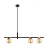 Suspension luminaire design BLETTER 3xG9 - noir / ambre