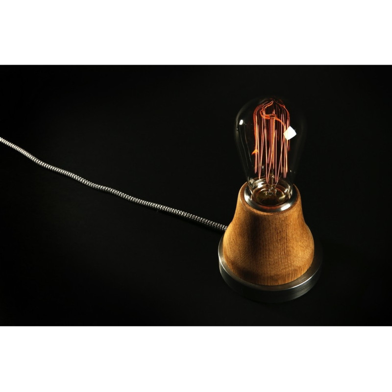 Lampe de table LUCIMA E27 - bois / acier 