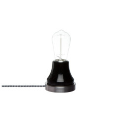 Lampe de table LUCIMA E27 - céramique noire / acier 