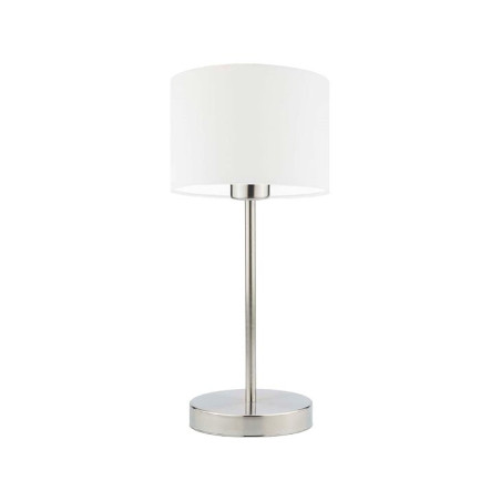 Lampe de table NICEA E27 - acier / blanc 