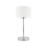 Lampe de table NICEA E27 - acier / blanc 