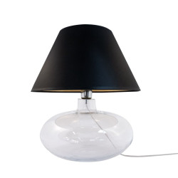 Lampe de table ADANA E27 - transparent / noir / or 