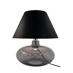 Lampe de table ADANA E27 - fumé / noir 