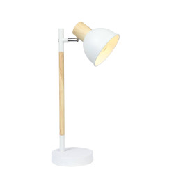 Lampe de table BONDO E14 - blanc // bois 