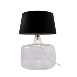 Lampe de table BATUMI E27 - transparent / noir / or 