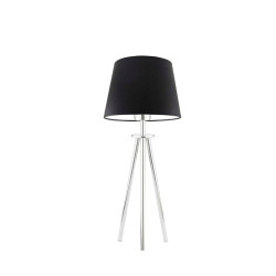 Lampe de table BERGEN E27 - acier / noir 