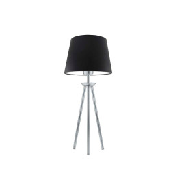 Lampe de table BERGEN E27 - argent / noir 