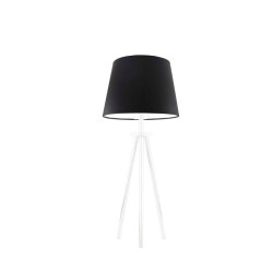 Lampe de table BERGEN E27 - blanc / noir 