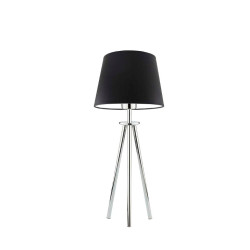 Lampe de table BERGEN E27 - chrome / noir 