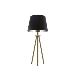 Lampe de table BERGEN E27 - or / noir 