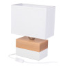 Lampe de table COLORATO E27 - bois / blanc 