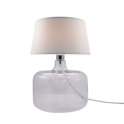 Lampe de table BATUMI E27 - transparent / blanc 