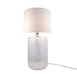 Lampe de table AMARSA E27 - transparent / blanc 