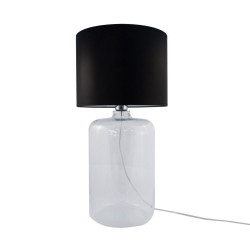 Lampe de table AMARSA E27 - transparent / noir 