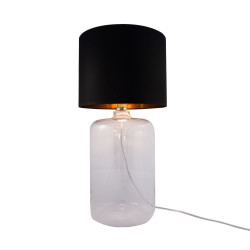 Lampe de table AMARSA E27 - transparent / noir / or 
