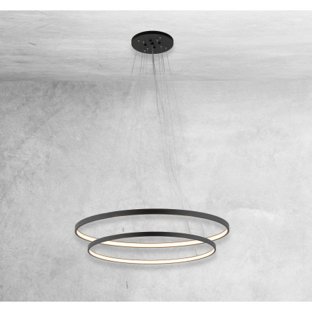 Lampe Design suspendue AGARI MULTI LED 127W 3000K CRI90 - noir