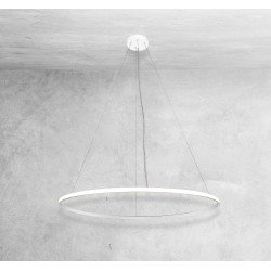 Luminaire Design suspendue AGARI anneau extérieur LED 76W 4000K CRI90 - blanc