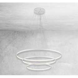 Luminaire Design suspendue AGARI MULTI LED 165W 3000K CRI90 - blanc