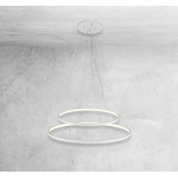Luminaire Design suspendue AGARI MULTI LED 89W 4000K CRI90 - blanc