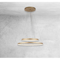 Lampe Design suspendue AGARI MULTI LED 89W 3000K CRI90 - doré mat