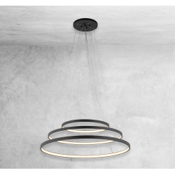 Lampe Design suspendue AGARI MULTI LED 165W 4000K CRI90 - noir
